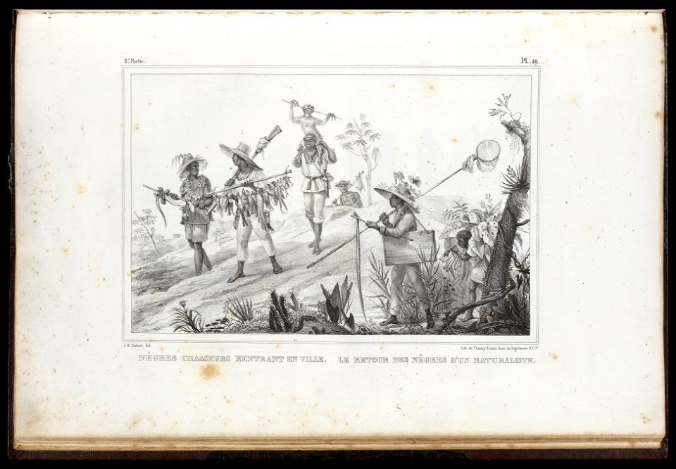Nègres chasseurs rentrant en ville, Le retour des nègres d'un naturaliste, da Coleção Brasiliana Iconográfica