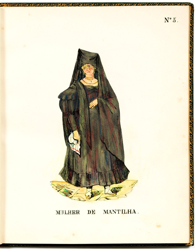 Nº 5 Mulher de mantilha, da Coleção Brasiliana Iconográfica
