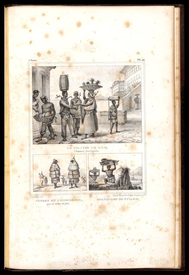 Nègres en commission - par un temps de pluie (2), da Coleção Brasiliana Iconográfica
