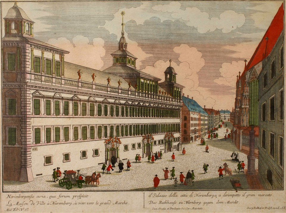 Nürnberg Rathaus Guckkastenblatt