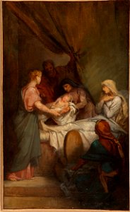 Nélie Barbe Hyacinthe (épouse André) Jacquemart - Esquisse pour l'église Notre-Dame-de-Clignancourt , La Naissance de la Vierge - PPP4716 - Musée des Beaux-Arts de la ville de Paris