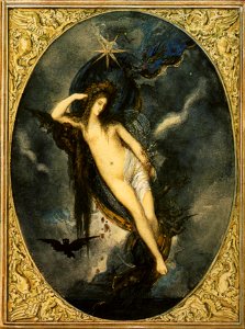Nyx, Night Goddess by Gustave Moreau (1880). Free illustration for personal and commercial use.