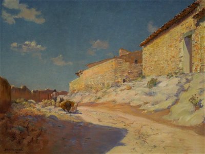 Nîmes,Beaux Arts059Frédéric Montenard,vieux village provençal1909,huile sur toile