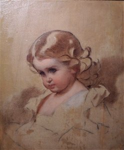 Nyuta (A.I.Lebedeva, nee Makarova, painter's daughter) by I.Makarov (1860s) 2