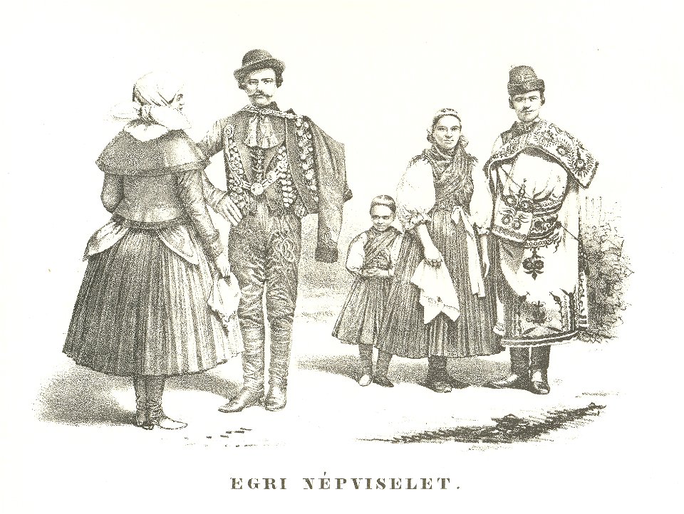 Népviseletek Egerben 1853