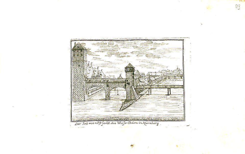 Nürnberger Zierde - Böner - 049 - Saumarkt mit Wasserturm