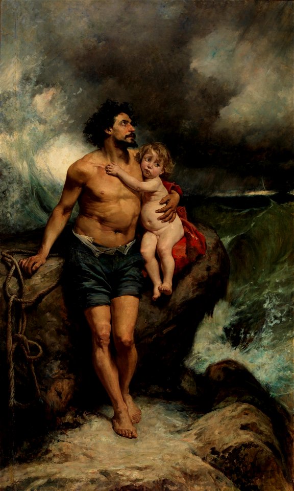 Náufragos, de Francisco Pradilla (Museo del Prado)