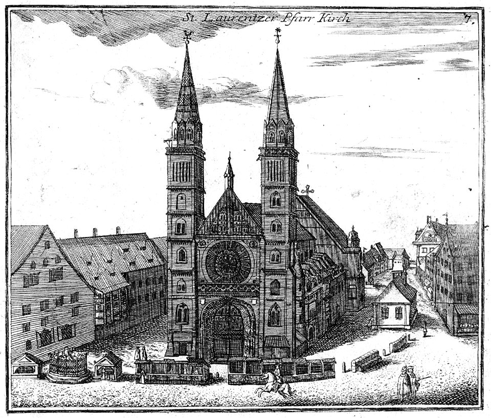 Nürnberg Lorenzkirche Samuel Mikovíny 001 - Free Stock Illustrations ...