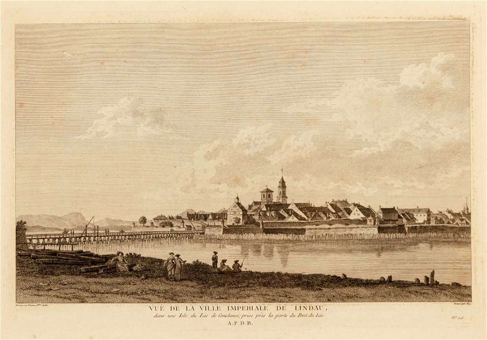 Née Perignon Vue de la Ville Imperiale de Lindau