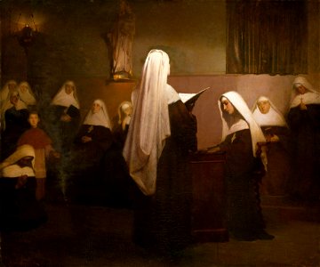 Asta Nørregaard - Christmas Night Mass celebrated in a French Nunnery - NG.M.03577 - National Museum of Art, Architecture and Design