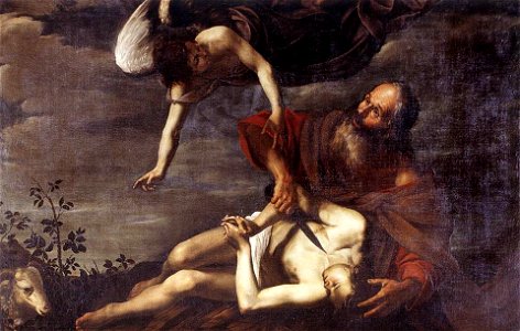 O Riminaldi 1625 Sacrificio de Isaac GN Arte Antica Roma. Free illustration for personal and commercial use.