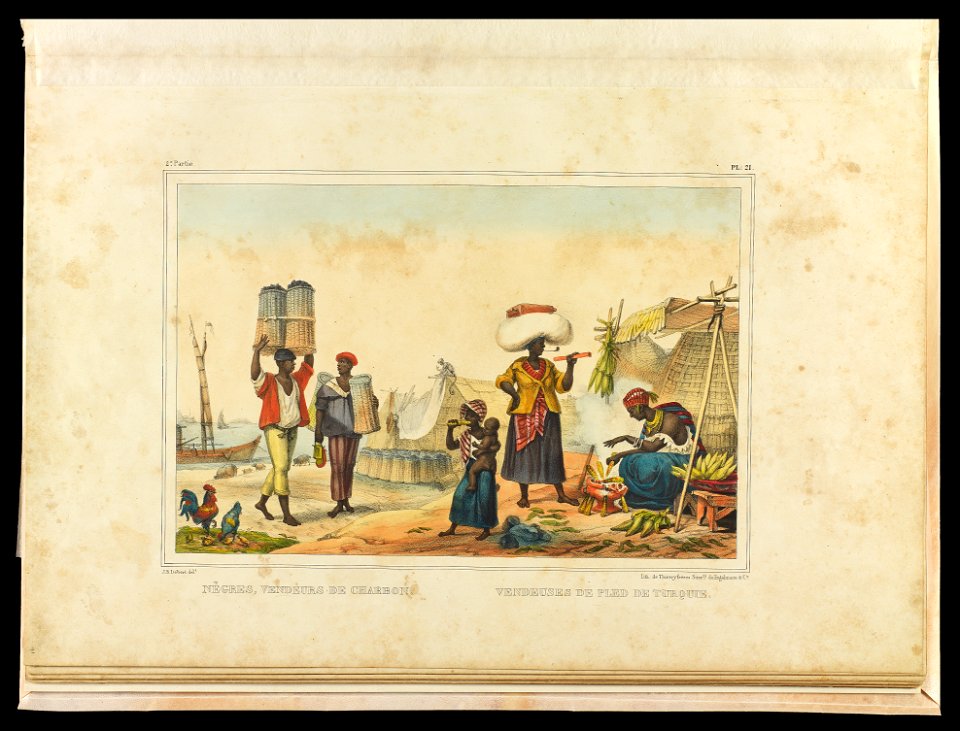 Négres, vendeurs de charbon ; Vendeuses de pled de Turquie (1), da Coleção Brasiliana Iconográfica