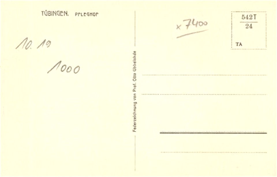 O Ubbelohde - Aufgang am Pfleghof (Federzeichn AK 542T24 Gebr. Metz 1919) R