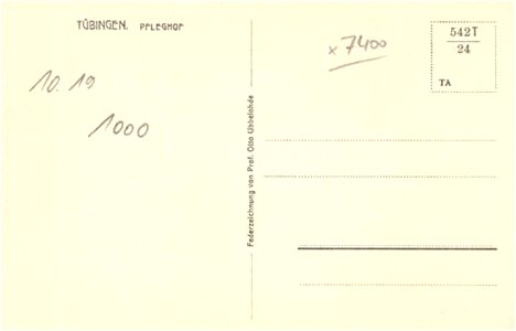 O Ubbelohde - Aufgang am Pfleghof (Federzeichn AK 542T24 Gebr. Metz 1919) R