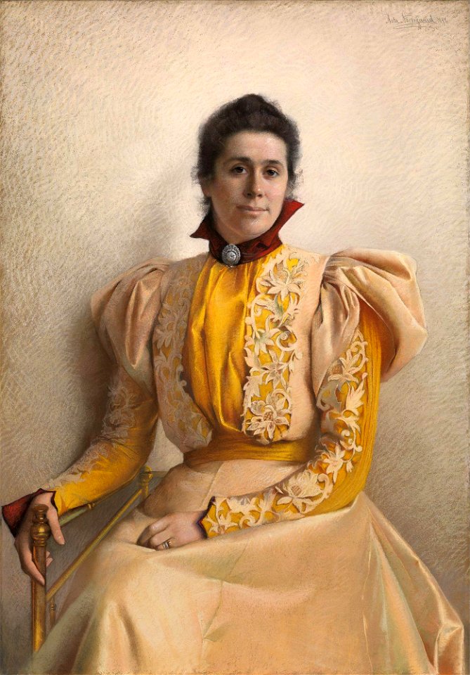 Asta Nørregaard - Portrait of Marthine Cappelen Hjort, b. Kiær - NG.M.03581 - National Museum of Art, Architecture and Design