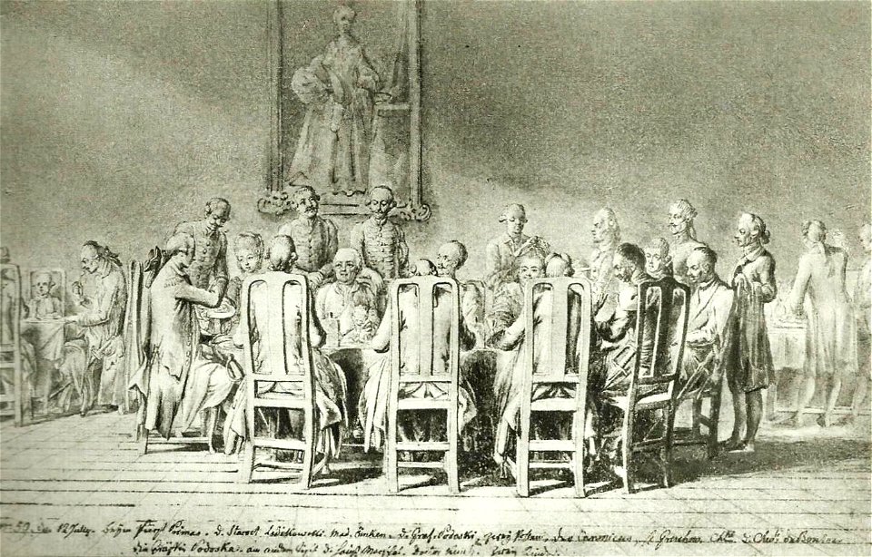Obiad ceremonialny u prymasa Podoskiego - Chodowiecki