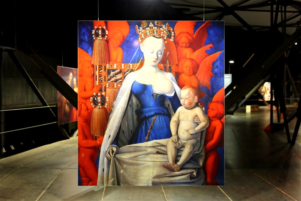 Oberhausen - Gasometer - Der schöne Schein - Madonna lactans (Fouquet) 01 ies