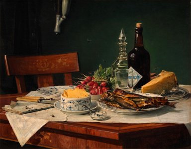 O.A. Hermansen - Et frokostbord - KMS3132 - Statens Museum for Kunst
