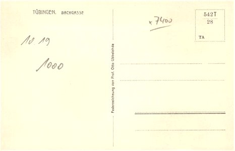 O Ubbelohde - Bachgasse (Federzeichn AK 542T28 1919) R