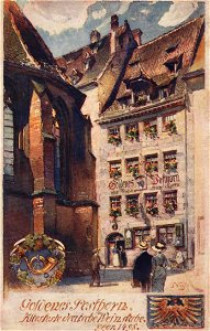 Nürnberg, Bayern - Weinstube Goldenes Posthorn (Zeno Ansichtskarten)