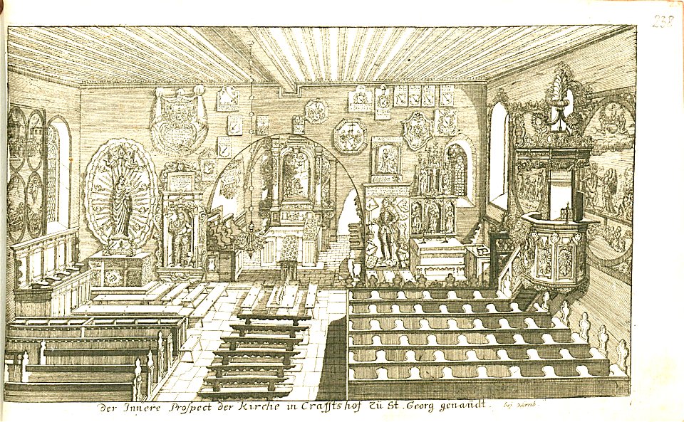 Nürnberger Zierde - Böner - 238 - Prospect der Kirche in Crafftshof