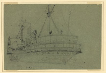 Oblique view of sidewheel steamship LCCN2004661085