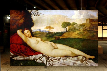 Oberhausen - Gasometer - Der schöne Schein - Sleeping Venus (Giorgione) 01 ies