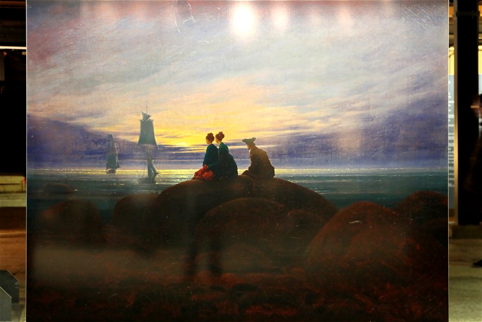 Oberhausen - Gasometer - Der schöne Schein - Mondaufgang am Meer (Caspar David Friedrich) 01 ies