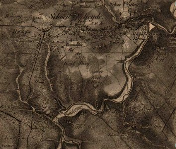 Oberreit Topographischer Atlas des Königreichs Sachsen Ausschnitt aus Blatt 19-Schwarzenberg- von 1843 Schönheide südlicher Teil