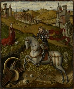 Oberrheinisch um 1460 - Der hl. Georg mit dem Drachen - WAF 729 - Bavarian State Painting Collections