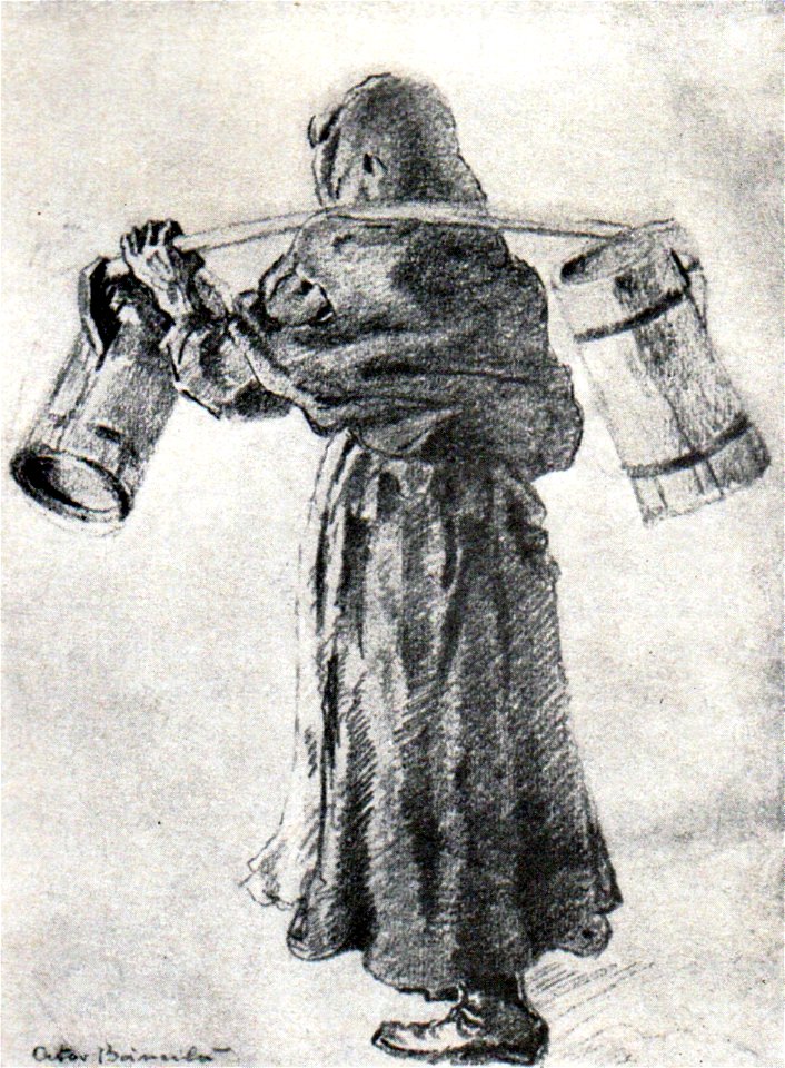 Octav Bancila - Femeie cu cobilita
