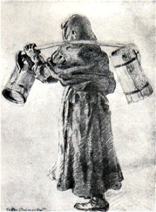 Octav Bancila - Femeie cu cobilita. Free illustration for personal and commercial use.