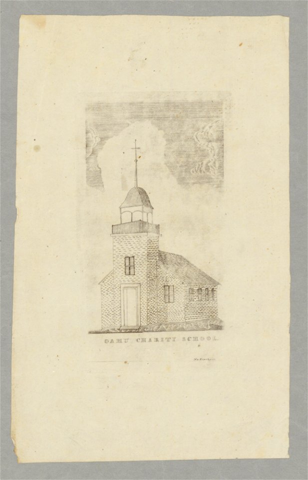 Oahu Charity School, engraved by Kepohoni