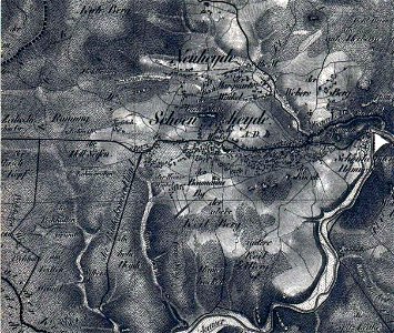 Oberreit Topographischer Atlas des Königreichs Sachsen Ausschnitt aus Blatt 19-Schwarzenberg- von 1843 Schönheide bearbeitet