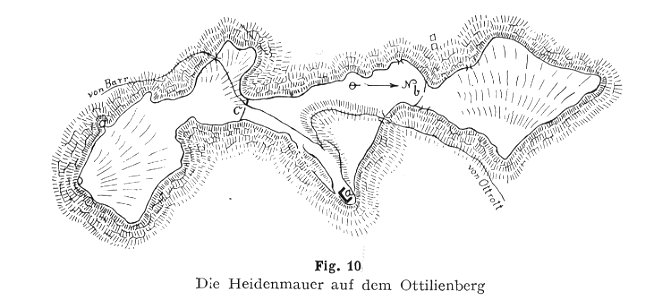 Odilienberg Heidenmauer Lageplan
