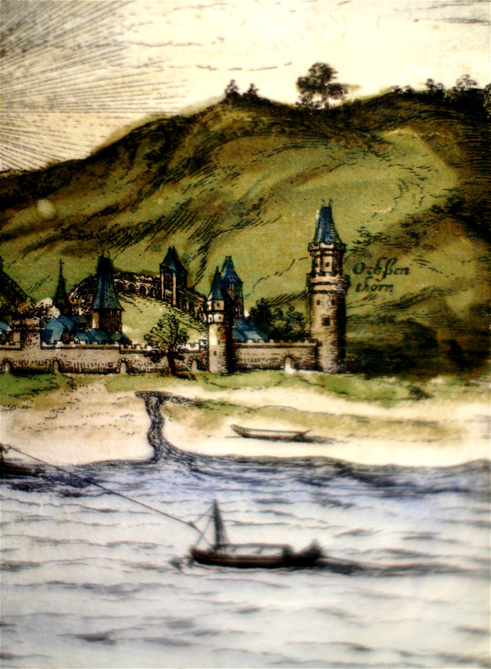 Oberwesels Nordstadt um 1581, Kupferstich Braun & Hogenberg