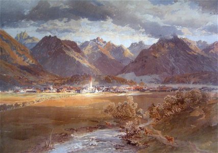 Oberstdorf Litho nach Compton um 1900