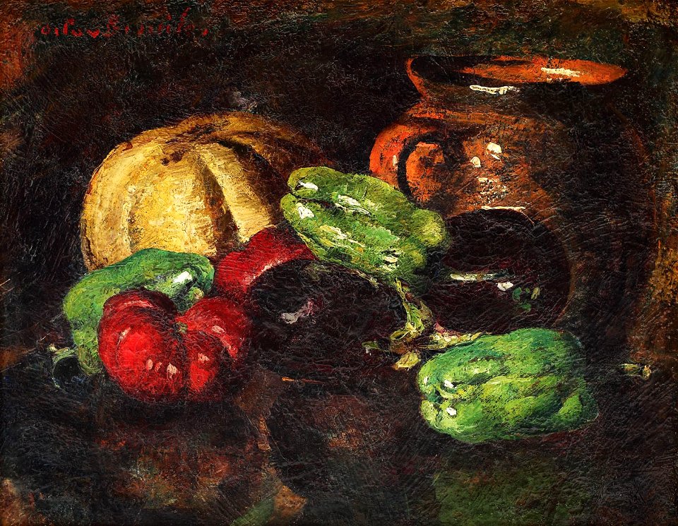 Octav Bancila - Natura statica cu ulcior si legume