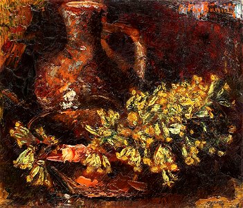 Octav Bancila - Natura statica cu ulcior si ciubotica cucului