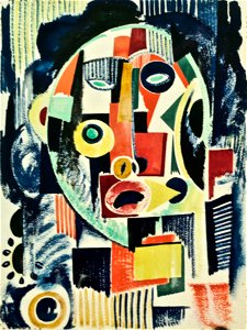 Oceano vermelhão azul cabeça AZUL (continuidades simbólicas) Rouge bleu vert (1916) - Amadeo de Souza-Cardoso (1897-1918) (32915784916)