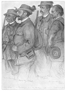 Oberst Baur, Eisenbahnpräsident, OB Rümelin, Paul Reißer. Free illustration for personal and commercial use.