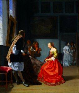 Jacob Ochtervelt - A Musical Company (Cleveland Museum of Art)