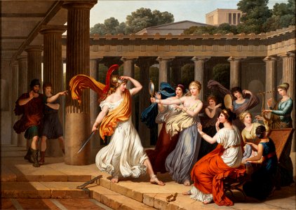 Odysseus Recognises Achilles amongst the daughters of Lycomedes (Louis Gauffier) - Nationalmuseum - 132583