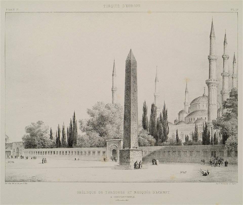 Obélisque de Theodose et Mosquée d'Achmet - Rey Etienne - 1867