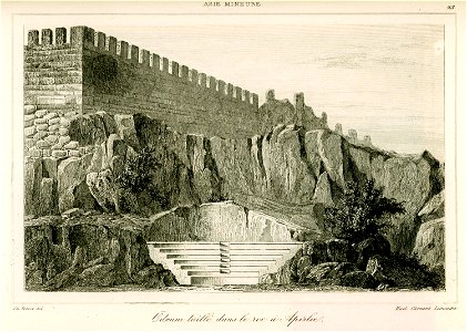 Odeum taillé dans le roc d'Aperlae - Texier Charles Félix Marie - 1882