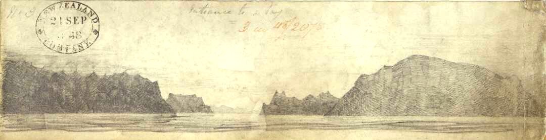 Off Point Jackson, Cook's Straits. 1848. B-043-009-2