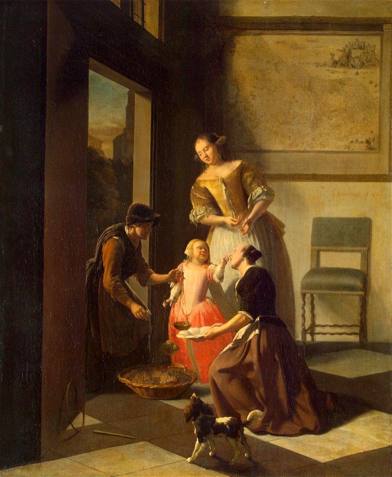 Jacob Ochtervelt - Buying Grapes (Hermitage)