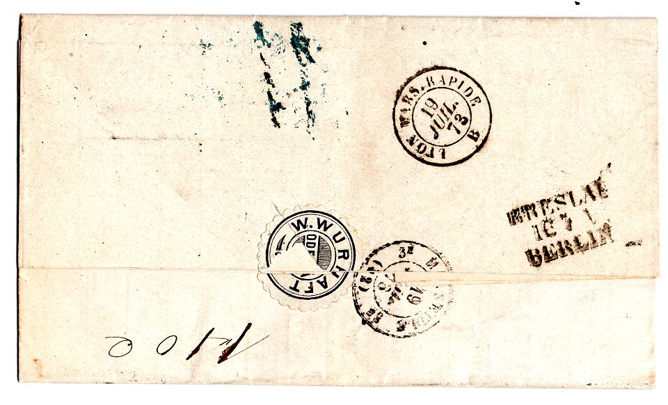 Odessa - Marseille 1873-07-02 cover reverse