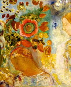 Odilon Redon - Two Young Girls among Flowers - 85.308 - Museum of Fine Arts