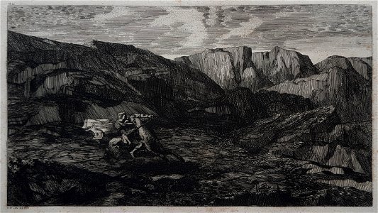 Odilon REDON La Peur, 1st state - 1866